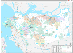 Contra Costa County, CA Zip Code Map